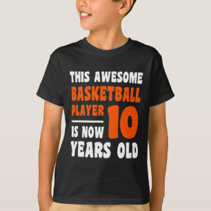10 Jahre Altes Glück 10. Geburtstag Basketball 10. T-Shirt