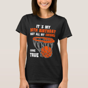 10 Jahre Altes Glück 10. Geburtstag Basketball 10. T-Shirt