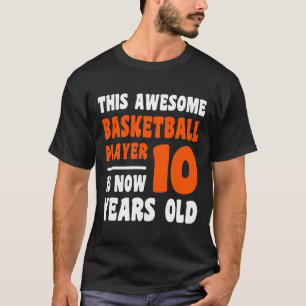 10 Jahre Altes Glück 10. Geburtstag Basketball 10. T-Shirt