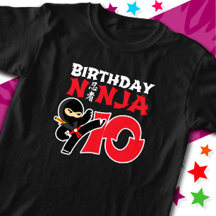 10 Jahre altes Karate Ninja Party Kinder 10. Gebur T-Shirt