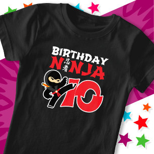 10 Jahre altes Karate Ninja Party Kinder 10. Gebur T-Shirt