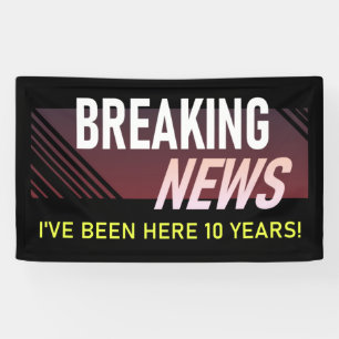 10 Jahre Arbeit Jahrestag 10. Mitarbeiter Party Banner