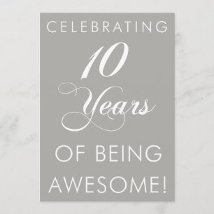 10 Jahre Awesome feiern Einladung
