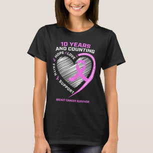 10 Jahre Brustkrebs Überlebenspenden für Frauen kö T-Shirt