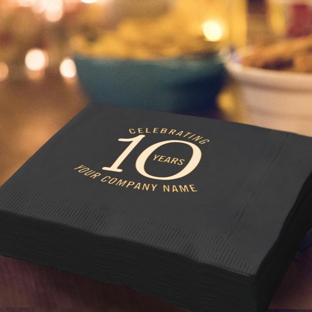 10 Jahre Firmenjubiläum Party Servietten Mit Folie (Von Creator hochgeladen)