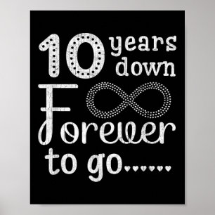 10 Jahre für immer Niedlichen 10. Hochzeit Anni Poster