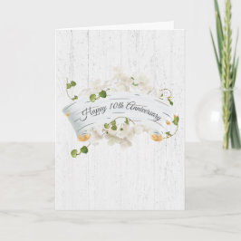 10 Jahre Geburtstag auf Birch Scroll mit Ivy Karte