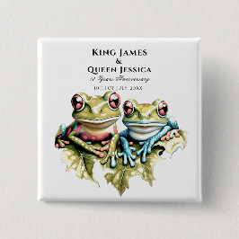 10 Jahre Hochzeitstag Garten Lässiges Party Button