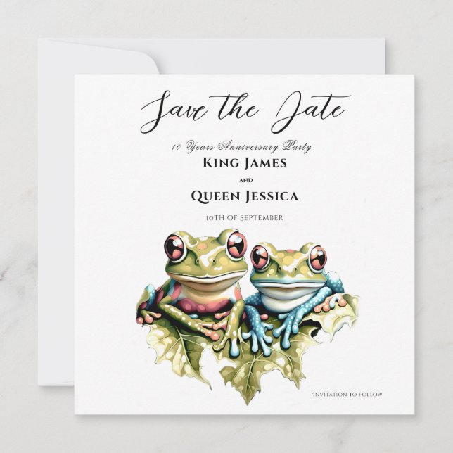 10 Jahre Hochzeitstag Garten Lässiges Party Save The Date (Vorderseite)