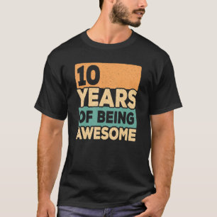 10 Jahre Phantastisch Retro 10. Geburtstag T-Shirt