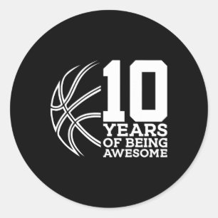 10 Jahre Phantastisch sein vom 10. Geburtstag Runder Aufkleber