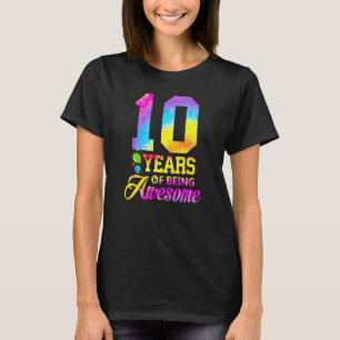 10 Jahre Phantastische Gefärbte Krawatte 10. T-Shirt