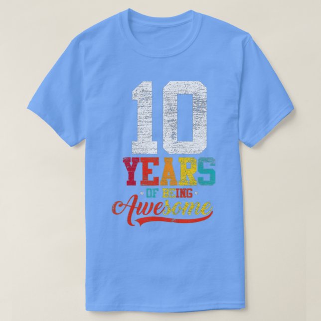10 Jahre Phantastische Geschenke 10 Jahre alt 10. T-Shirt (Design vorne)