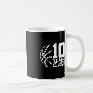 10 JAHRE PHANTASTISCHER BASKETBALL 10. GEBURTSTAG KAFFEETASSE
