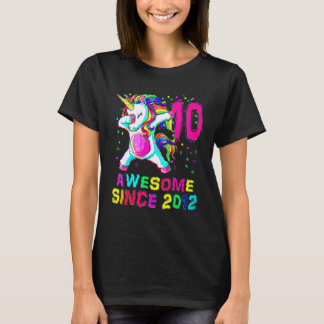 10 Jahre Unicorn Dabbing 10. Geburtstag Girl Unico T-Shirt