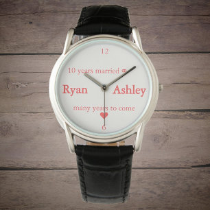 10 Jahre verheiratet ⚭ (mit Namen) Armbanduhr