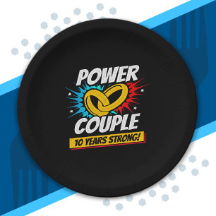 10 Jahre Verheiratete Paare 10 Jahre stark Pappteller