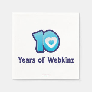 10 Jahre von Webkinz Logo Serviette