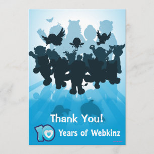 10 Jahre von Webkinz Silhouette Dankeskarte