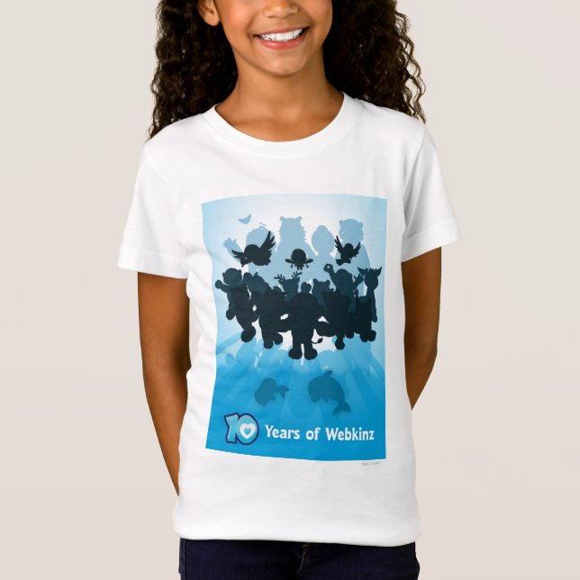 10 Jahre von Webkinz Silhouette T-Shirt (Vorderseite)