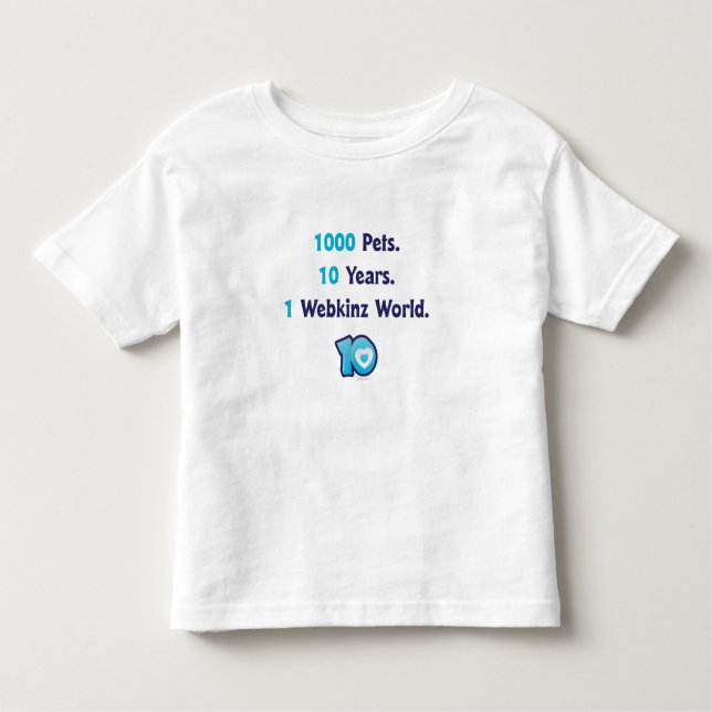 10 Jahre Webkinz Notfall Kleinkind T-shirt (Vorderseite)
