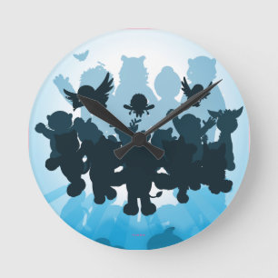 10 Jahre Webkinz-Silhouette Runde Wanduhr