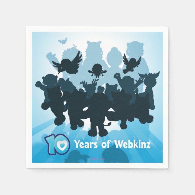 10 Jahre Webkinz-Silhouette Serviette (Vorderseite)