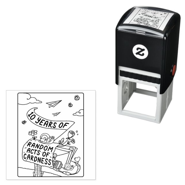 10 Jahre zufällige Handlungen der Kardness-Briefma Permastempel (Beispiel)