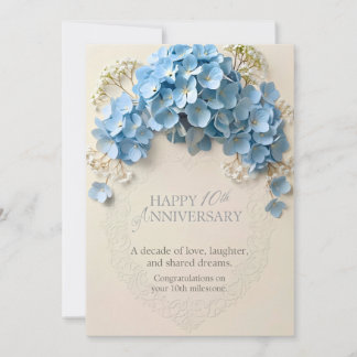 10-Jahres-Jubiläumskarte, 10. Hochzeitstag Einladung
