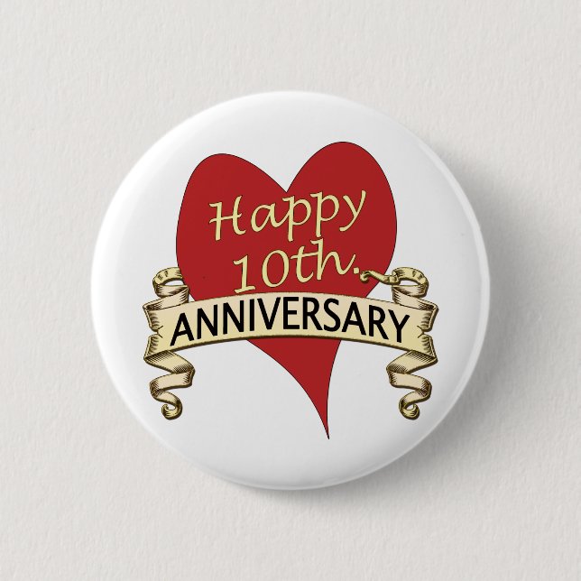 10. Jahrestag Button (Vorderseite)