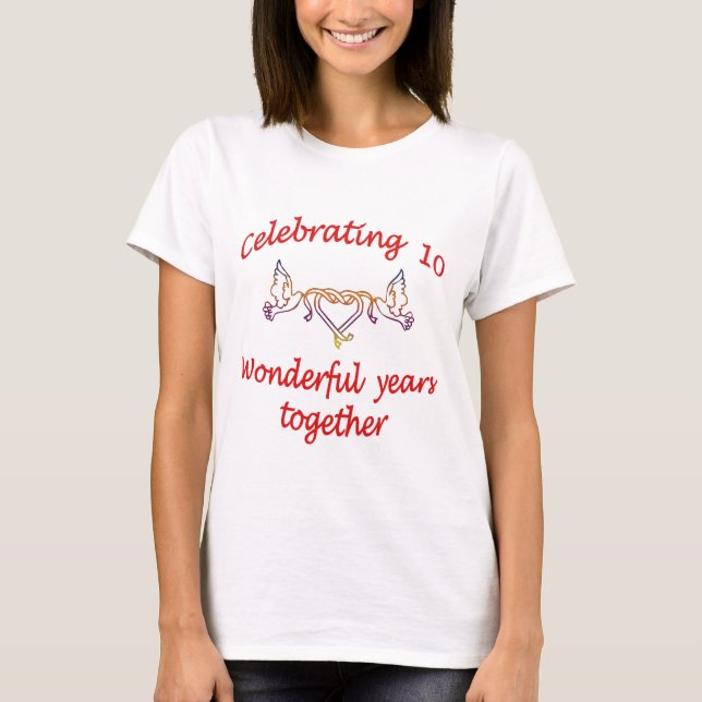 10. JAHRESTAG T-Shirt (Vorderseite)