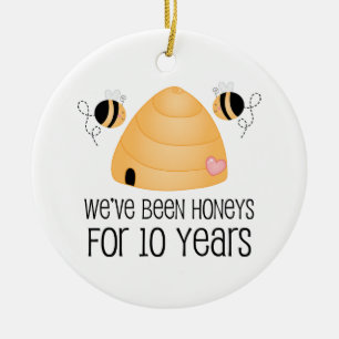 10. Jahrestags-Paar-Geschenk Keramikornament