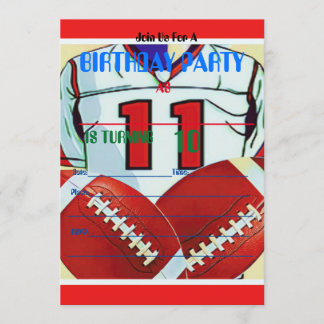 10-jährig-Jungen-Fußball-Geburtstags-Einladung Einladung