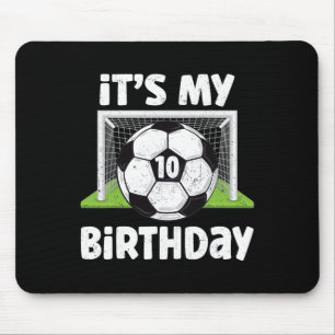 10-jähriger Fußballspieler zum 10. Geburtstag Kind Mousepad