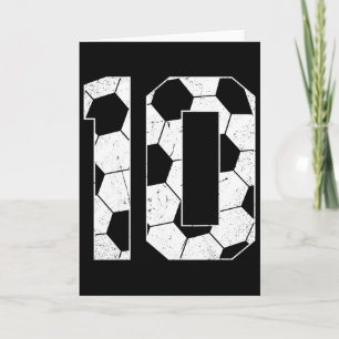 10-jähriger Fußballspieler zum Geburtstag Fußb 10 Karte