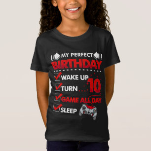 10-jähriger Gamer Boy 10. Perfect Birthday Gaming T-Shirt