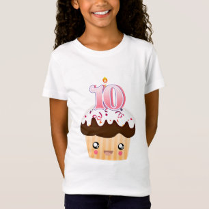 10-jähriger kleiner Kuchen T - Rosa T-Shirt