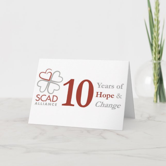 10-jähriger Notecard Dankeskarte (Vorderseite)