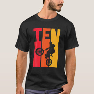 10-jähriges BMX Geburtstagsparty Boys Biking 10. T-Shirt