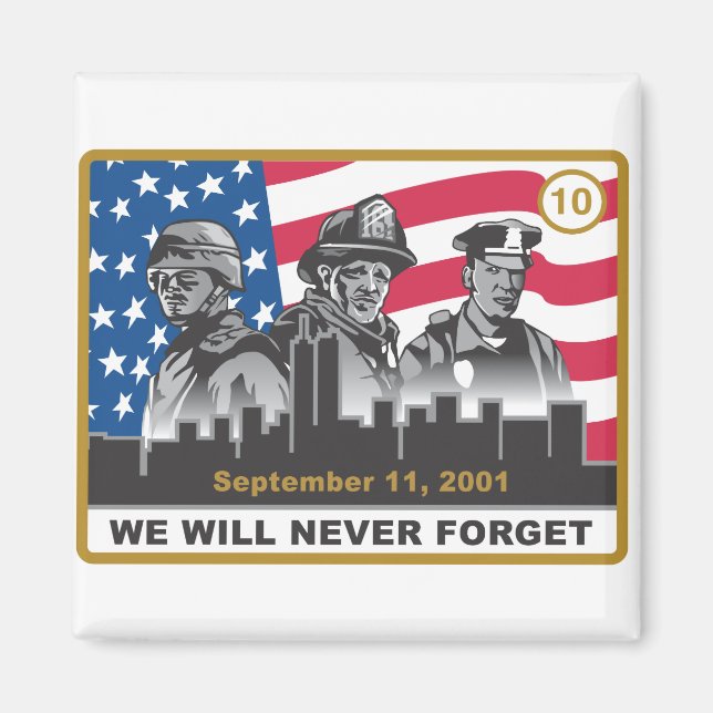 10-jähriges Design 9/11-Jubiläum Magnet (Vorne)