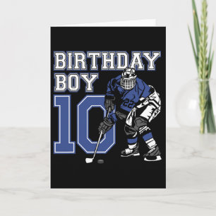 10-jähriges Eishockey-Themen-Geburtstagsfeier 10. Karte