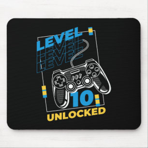 10-jähriges Gamer Gaming 10. Geburtstag - Stufe 10 Mousepad