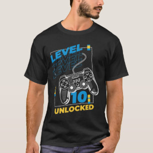 10-jähriges Gamer Gaming 10. Geburtstag - Stufe 10 T-Shirt