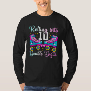 10-jähriges Geburtstagsmädchen rollt in die 10er-D T-Shirt