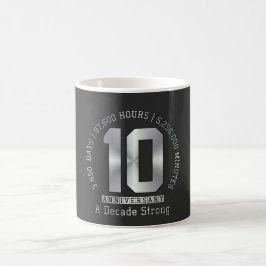 10-jähriges Jubiläum - Ein Jahrzehnt stark Kaffeetasse
