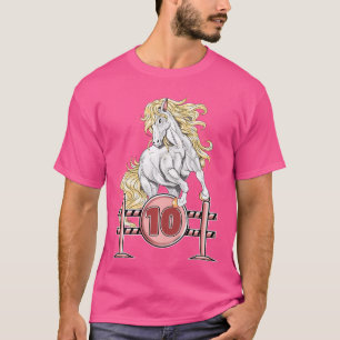 10-jähriges Pferdemädchen 10. Geburtstag Reiten T-Shirt
