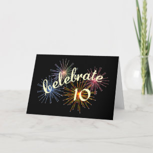 10. Jubiläum feiern Karte