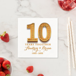 10. Jubiläum Personalisiert Serviette