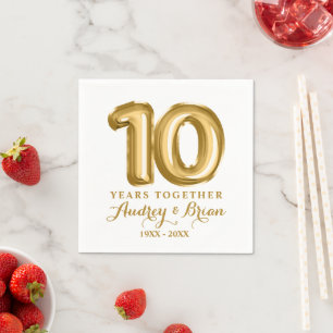 10. Jubiläum Personalisiert Serviette