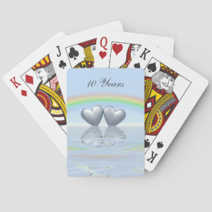 10. Jubiläum Zinn Herzen Spielkarten
